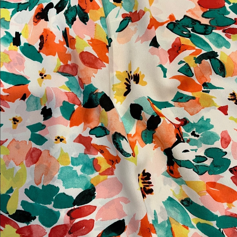 JODIFL Colorful Abstract Ruffle Top Size M - Picture 3 of 7